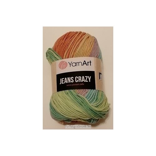 YarnArt Jeans Crasy -  zöld - narancs - mályva színátmenetes